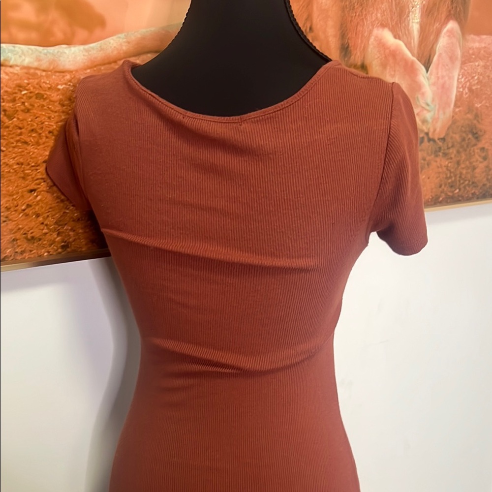 Forever 21 Rust Button-Down Dress - Picture 6 of 7